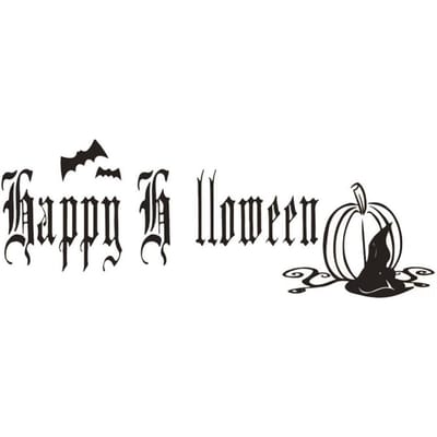 Zelfklevende Muursticker Verwijderbare Decal Huisversieringen voor Halloween Festival Feest Decor black