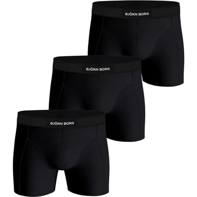 Björn Borg - Heren Onderbroeken 3-Pack Boxers - Zwart - Maat L