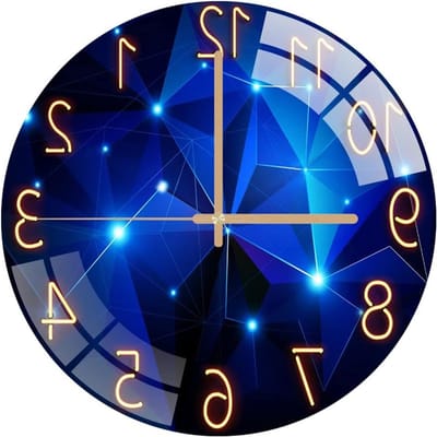 Stille 12 Inch Wandklok - Decoratieve Ronde Klok voor Keuken, Woonkamer en Slaapkamer met Sterrenmotief