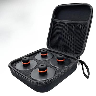 4 Stuks Auto Rubberen Krikblok Adapter Gereedschap Chassis Opbergkoffer Geschikt Auto Accessoires Chassis krik schokdemper kussen zwart