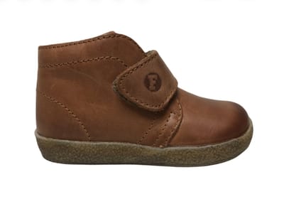 Falcotto grote velcro effen lederen sneakers Conte cognac mt 21