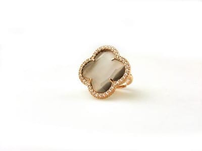 model Fiori gezet ring in zilver roze verguld grijs
