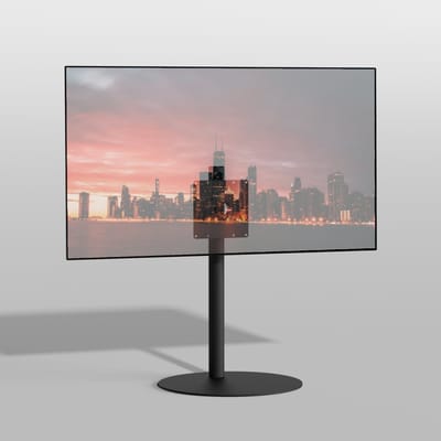 TV vloerstatief SPHERE 80 Design Tv standaard Trendy Zwart Staal 32-65” - VESA 200x200