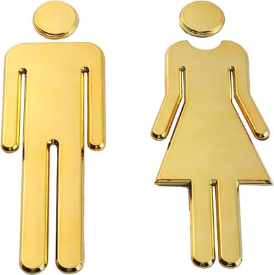 Zelfklevende Toiletsingels voor Hotel en Restaurant - Toiletdeuren zonder Boren - Gold 20cm