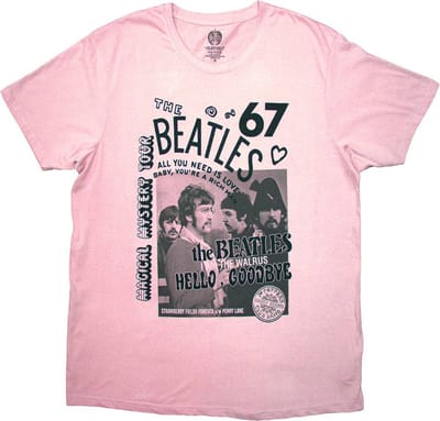 The Beatles - 1967 Heren T-shirt - L - Roze