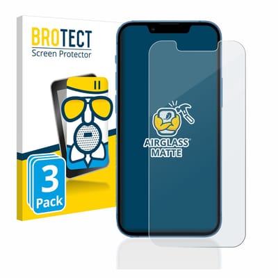 BROTECT - Screenprotector voor Apple iPhone 13 mini - Folie Beschermfolie Beschermglas matte 3 Stuks