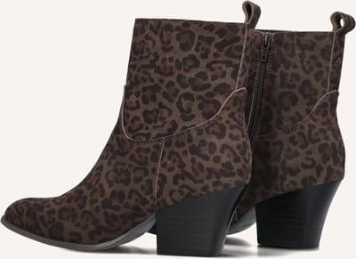 Notre-V Shn80672 Enkellaarsjes - Enkelboots met rits - Dames - Bruin - Maat 37