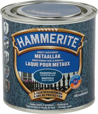 Hammerite Metaallak Hamerslag - Donker Blauw - 250ML - Donker Blauw