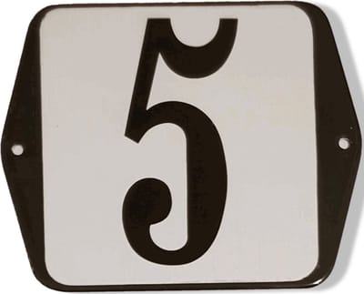 Huisnummer standaard nummer 5