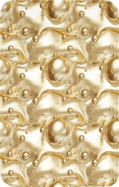 WC mat 50x80 cm - Antislip - Vloeibaar - Druppels - Goud - Toiletmat - Vloermat - Douchemat - Toilet tapijt - Toiletmatten