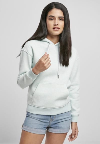 Dames sweatshirt met capuchon Urban Classics color melange-grandes tailles