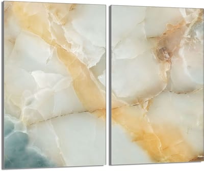 TMK ArtDeko Serie - Glazen Beschermplaat - 30x52 - Marmer Design - Snijplankfunctie