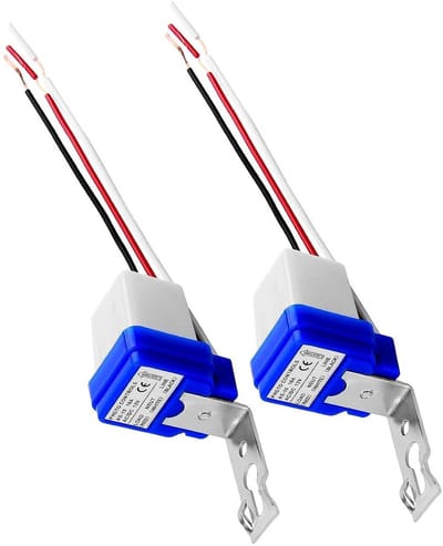 Set van 2 Automatische Lichtsensor Schakelaars 12V 10A - Dusk Dawn Sensor