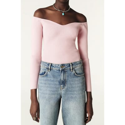 BA&SH Pull Owais Rose Size: M | Long-Sleeved Tops Outlet | Dames | Roze
