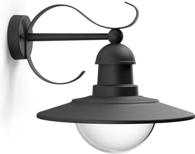 PHILIPS Topiary wandlamp voor buiten - Zwart - 1x60W - 230V