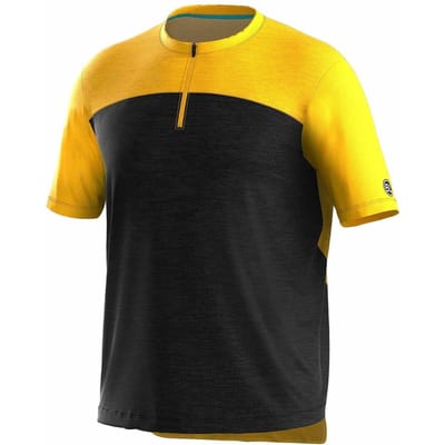 Bicycle Line Heren Sentiero Korte Mouwen Fietsshirt (Zwart/Geel)