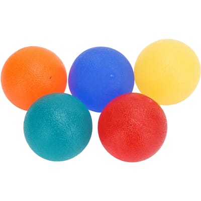 5 stuks ronde handoefenballen, comfortabele massagevinger-fitnesstrainingsbal blue