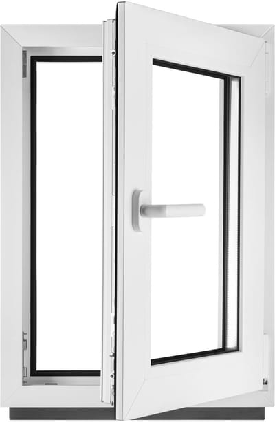 Kunststof raam - Kelderraam draai-kiep - Bouw renovatie - 3-voudige beglazing - 45x65 cm - Wit