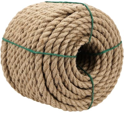 Dailygoods- Jute Touw 12 mm - Sterk Koord - Hennep Touw - Bindtouw - Tuinaccessoire - Duurzaam Materiaal - Tuin Touw