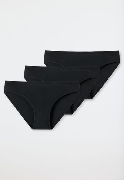 Slips, set van 3, zwart - 95/5 152