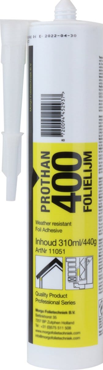 Wovar Lijm voor dak en gevel folie zwart | Koker 310 ml