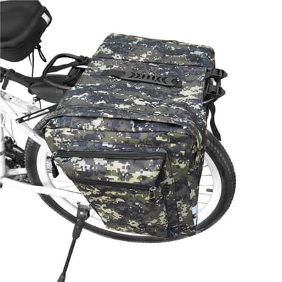 Fiets Achterzitje Tas Fiets Fietsdrager Dubbele Fietstas Boodschappentas Draagtas Pakket gray