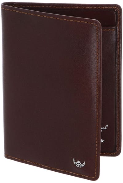 Golden Head Leren identiteitskaarthoesje Colorado RFID Protect Ausweisetui 4480 Tabacco bruine