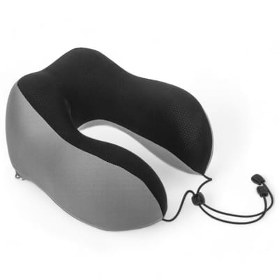 Dailygoods- Nekkussen traagschuim ergonomisch - Nekkussen vliegtuig - Nekkussen auto - Nekkussen kind - Verstelbaar trekkoord - Zacht en lichtgewicht - Reiscomfortkussen