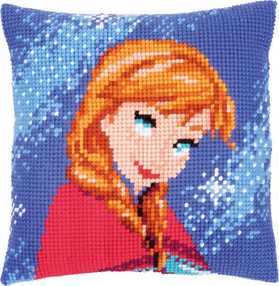 Vervaco - Kruissteekkussen kit - Disney Anna - PN-0165923 - Borduren - Borduurpakket - Borduurpakket volwassenen - Borduurpakket kind