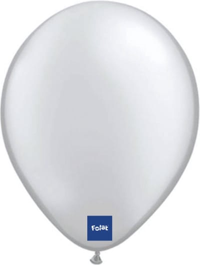 Folat - Folatex ballonnen Metallic Zilver 13 cm - 20 stuks