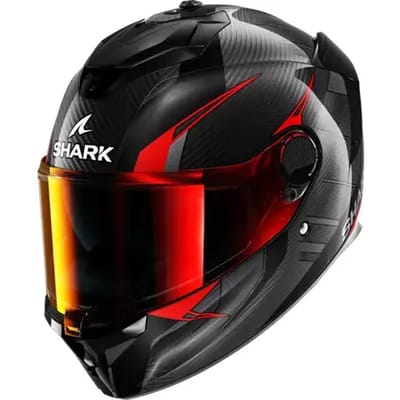 SHARK SPARTAN GT PRO KULTRAM CARBON Black Red - Maat M - Integraal helm - Scooter helm - Motorhelm - Zwart - Scooterhelmen mannen en vrouwen.