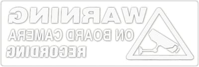 Autocamera Opnamesticker - Waarschuwingsstickers Camera - Voertuig Beveiligen - Zonwerend Waterdicht - 12 x 4.5 cm - Zwart Wit