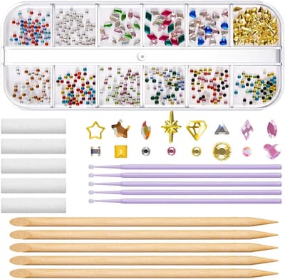 Tand Edelsteen Kit - Tand Decoratie Set - Glimlach Verfraaien - 12 Stijlen Kristal - 1 Doos - Multicolor