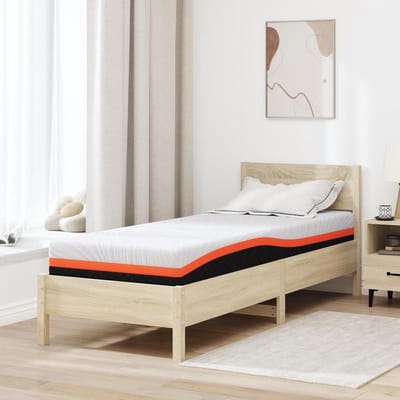 Schuimmatras - Gelschuim matras - Comfortabel slapen - Temperatuurregulerend schuim - 80 x 200 cm - Wit grijs