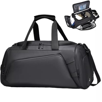 Reistas, Sporttas met Schoenenvak en Waterdicht Nat Vak, Grote Capaciteit Gym Bag voor Mannen en Vrouwen, Lichtgewicht Handbagage Waterdichte Weekendtas voor Fitness Reizen en Workout