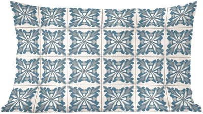 Sierkussens - Kussentjes Woonkamer - 60x40 cm - Dessin - Tegel - Blauw