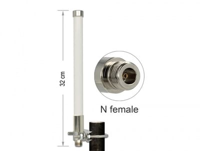 Lora 868 MHz antenne N Jack 3 DBI 32 cm omnidirectionele vaste poolbevestiging Wit buiten