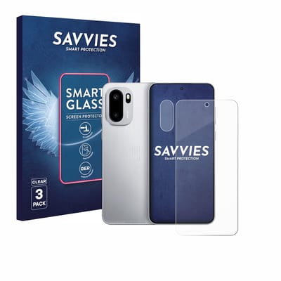 3 Stuks Savvies Screenprotector - geschikt voor OnePlus 15R (Voor+Camera) - beschermfolie glas transparant