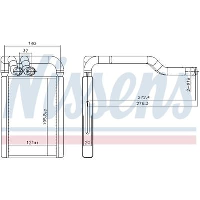 Warmtewisselaar, interieur verwarming NISSENS 707324