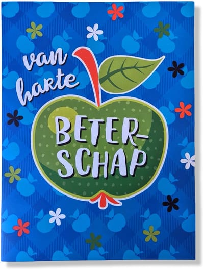 Maxi Kaart - A4 Formaat Beterschap Wenskaart - 30x22,5cm - XL Wenskaart inclusief envelop