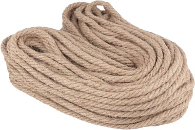 Jute Touw 10mm - 50m Natuurlijk Touw voor Tuin, Creatieve Klussen en Huisdecoratie, Bruin