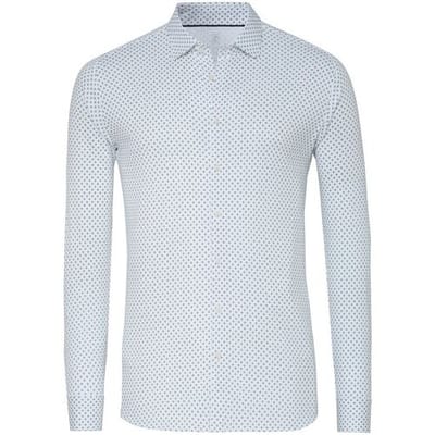 Desoto Overhemd Multi Dots Pattern Casual Kent Wit-Zwart / male