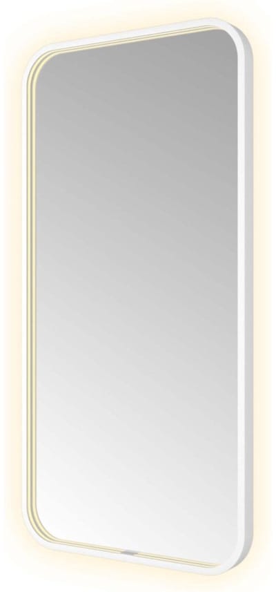 Hotbath &More Mirrors Soft Square LED Badkamerspiegel - Rechthoek - 100 x 50 cm - Mat Wit