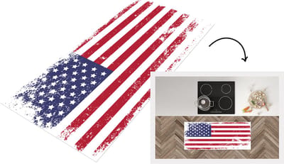 Keukenloper - Loper keuken - Vlag - Vintage - Amerika - 120x50 cm - Keukenloper vinyl