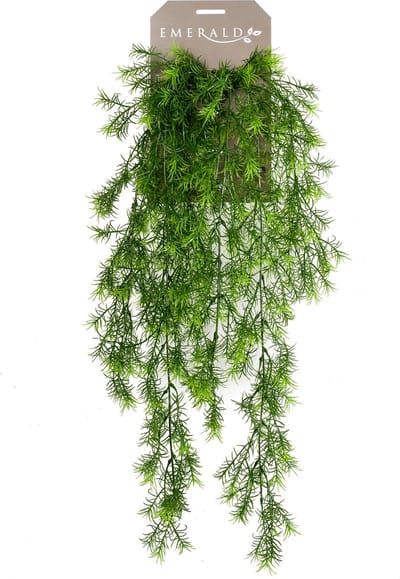 Emerald - Kunst Hangplant Asparagus Sprengeri 75cm - Kunstplant voor binnen