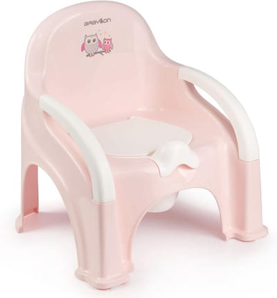 Kinderpotje met Deksel voor Peuters - Ergonomisch en Handig, Geschikt vanaf 1 Jaar, Roze