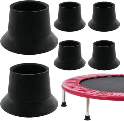 Trampoline beenverlenging - Beschermhoezen pads - Achtertuin stabiliteit - Antislip vloerbescherming - 6 stuks - Zwart