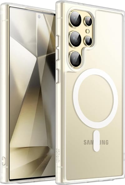 Geschikt voor Samsung Galaxy S24 Ultra 5G - Hoesje Geschikt voor Mag - Transparant