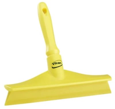 Vikan Ultra Hygiëne Handtrekker 71256 - 25 cm - Geel - Geschikt voor Sanitair en andere Vlakke oppervlakken