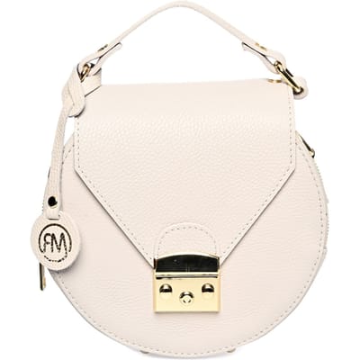 Roberta M Beige Rundleer Tas
